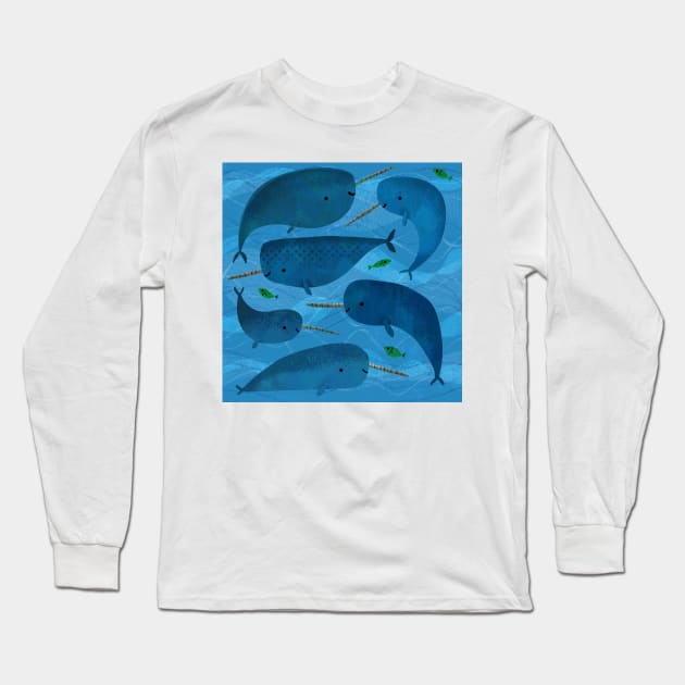 Narwhals Long Sleeve T-Shirt by Gareth Lucas